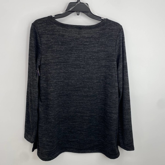 Forgotten Grace Crew Neck Long Sleeve Gray Top Size Small - Picture 7 of 7